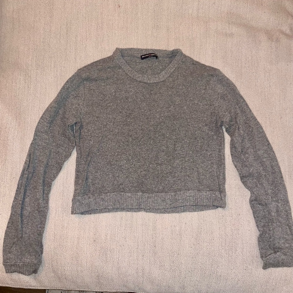 Grey Cropped Sweater